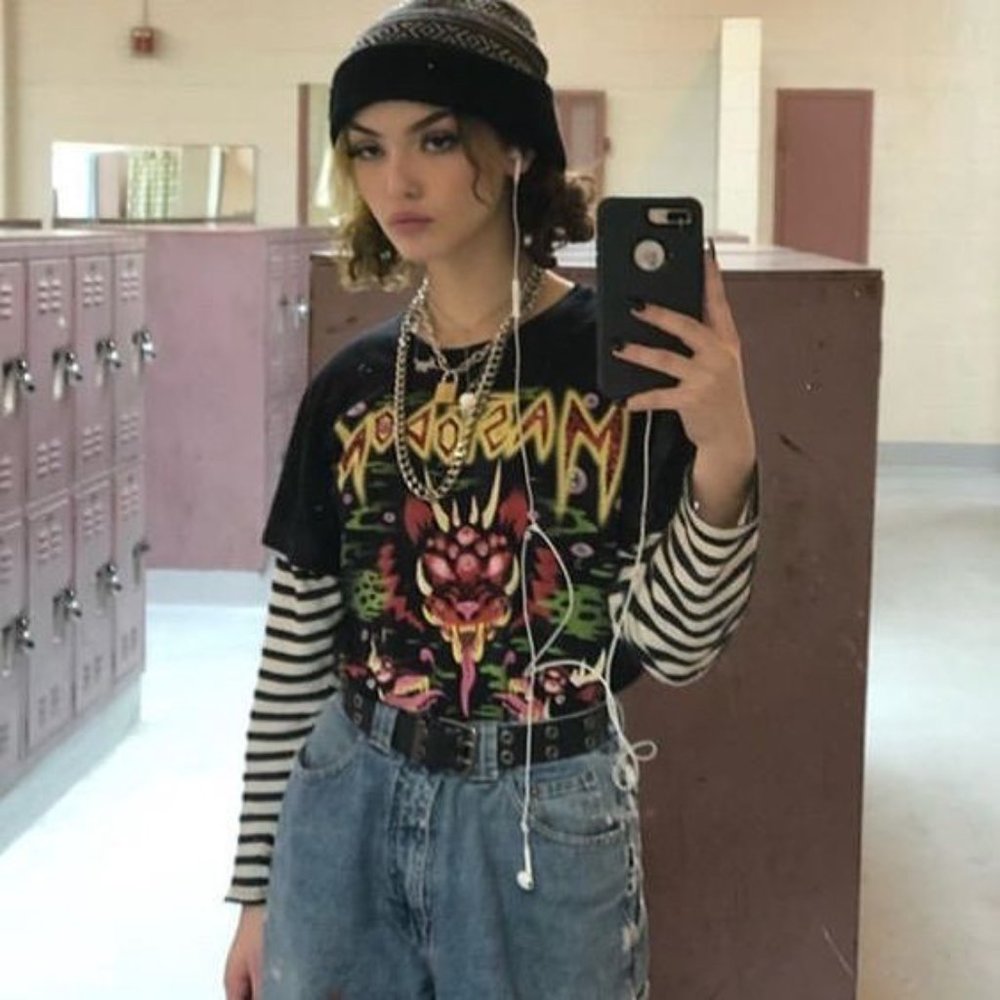 Long Sleeve black and white Shirt